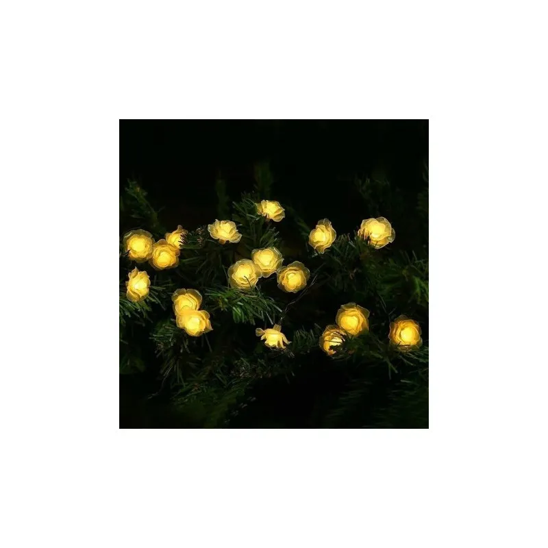 Set 2 x Instalatie solara 50 LED trandafiri