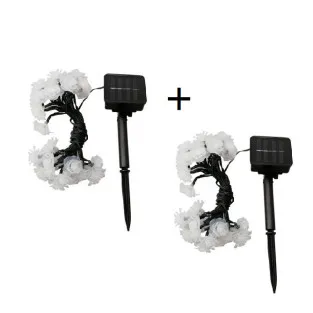 Set 2 x Instalatie solara 50 LED trandafiri 2