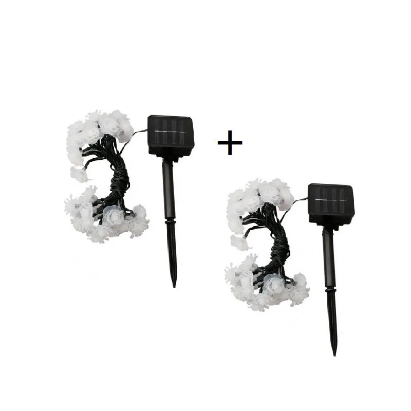 Set 2 x Instalatie solara 50 LED trandafiri