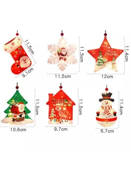 Set 2 x Perdea LED Crăciun 3m – 10 Figurine (Stea, Fulg de Nea, Moș), Interior