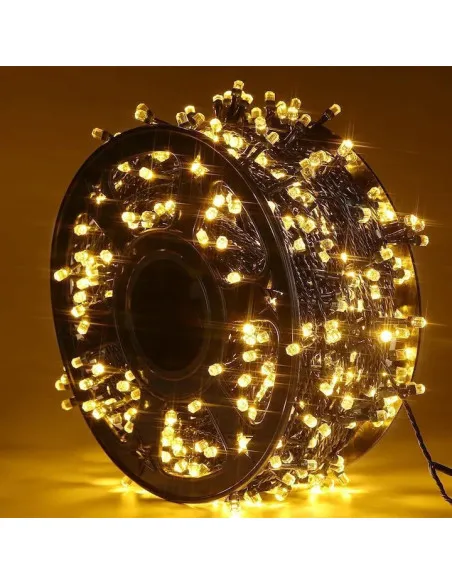 Instalatie LED sir 50m, cu 240 led mare tip diamant, IP 44, 8 jocuri de lumini