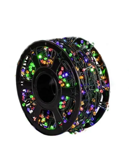 Instalatie LED sir 50m, cu 240 led mare tip diamant, IP 44, 8 jocuri de lumini
