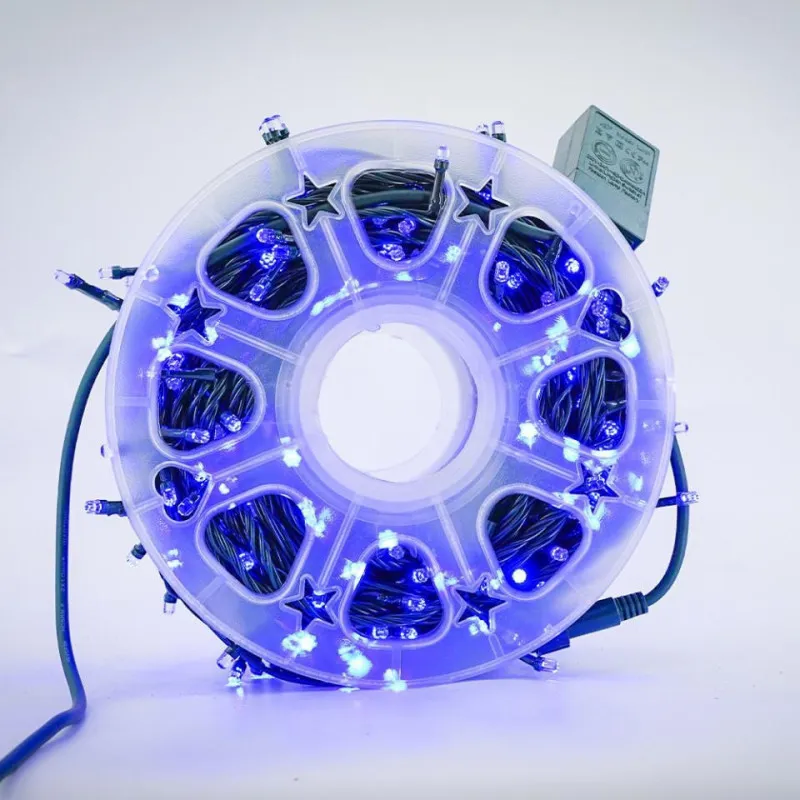 Instalatie LED sir 50m, cu 240 led mare tip diamant, IP 44, 8 jocuri de lumini