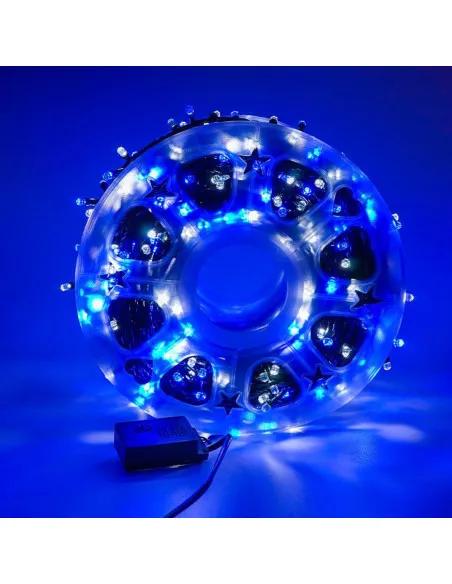 Instalatie LED sir 50m, cu 240 led mare tip diamant, IP 44, 8 jocuri de lumini