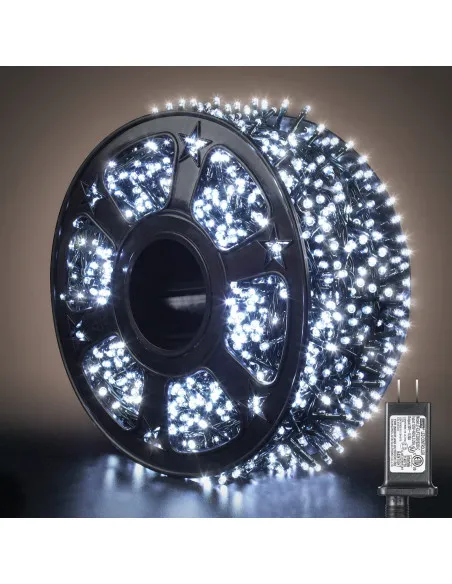 Instalatie LED sir 50m, cu 240 led mare tip diamant, IP 44, 8 jocuri de lumini