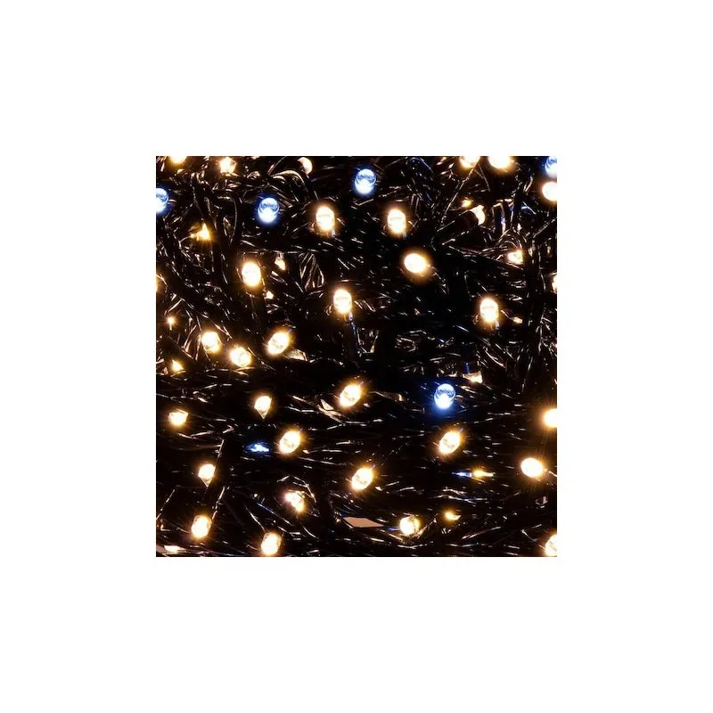 Instalatie Led tip sir de Craciun, 81.5 metri, 500 LED-uri cu flash, diverse culori, interconectabila