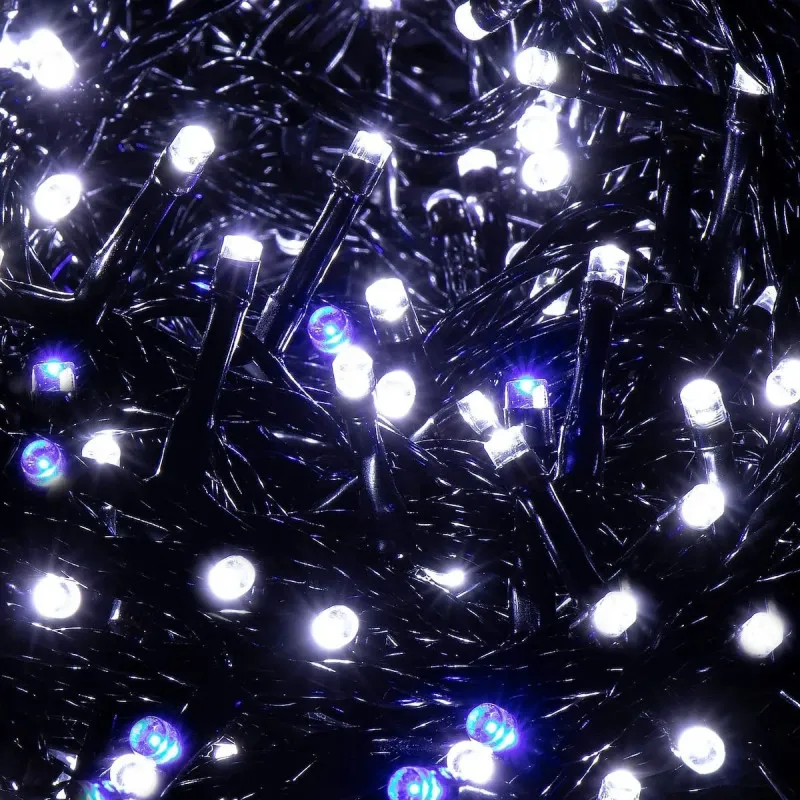 Instalatie Led tip sir de Craciun, 81.5 metri, 500 LED-uri cu flash, diverse culori, interconectabila