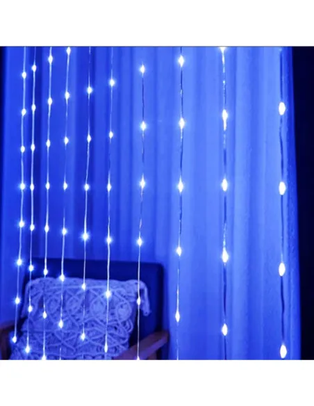 Instalatie perdea 3x3m, 390 led de exterior/ interior, tip banda cu led turnat, interconectabila, diverse culori