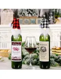 Set 6 accesorii decorative pentru sticle, Mos Craciun