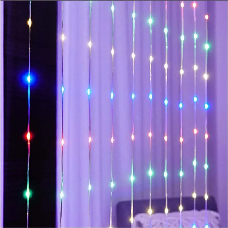 Instalatie perdea 3x3m, 390 led de exterior/ interior, tip banda cu led turnat, interconectabila, diverse culori