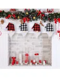 Set 6 accesorii decorative pentru sticle, Mos Craciun