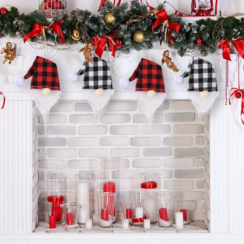 Set 6 accesorii decorative pentru sticle, Mos Craciun
