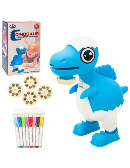 Dinozaur Proiector pentru Desen – 32 Imagini Proiectate + 8 Carioci Colorate Incluse