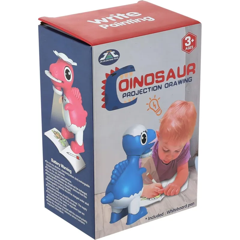 Dinozaur Proiector pentru Desen – 32 Imagini Proiectate + 8 Carioci Colorate Incluse