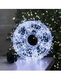 Rola 1000 LED Mini, 50m, Alb Rece, Fir Cupru Verde - Iluminat Festiv Interior/Exterior