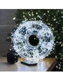 Rola 1000 LED Mini, 50m, Alb Rece, Fir Cupru Verde - Iluminat Festiv Interior/Exterior