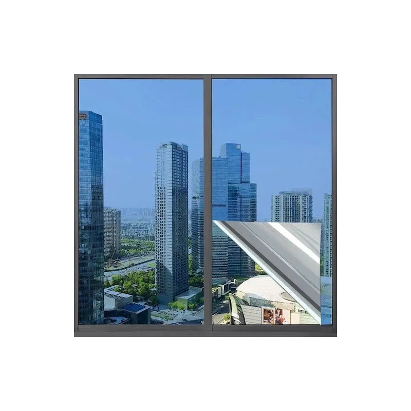 2 x Folie protectie solara pentru geamuri interioare, cu efect de oglinda, UV, 60x200cm