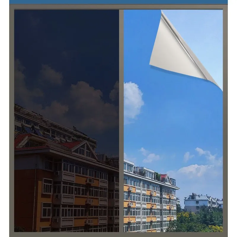 2 x Folie protectie solara pentru geamuri interioare, cu efect de oglinda, UV, 60x300cm
