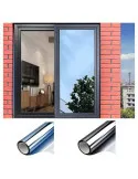 2 x Folie protectie solara pentru geamuri interioare, cu efect de oglinda, UV, 60x200cm