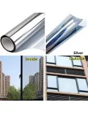 2 x Folie protectie solara pentru geamuri interioare, cu efect de oglinda, UV, 60x200cm