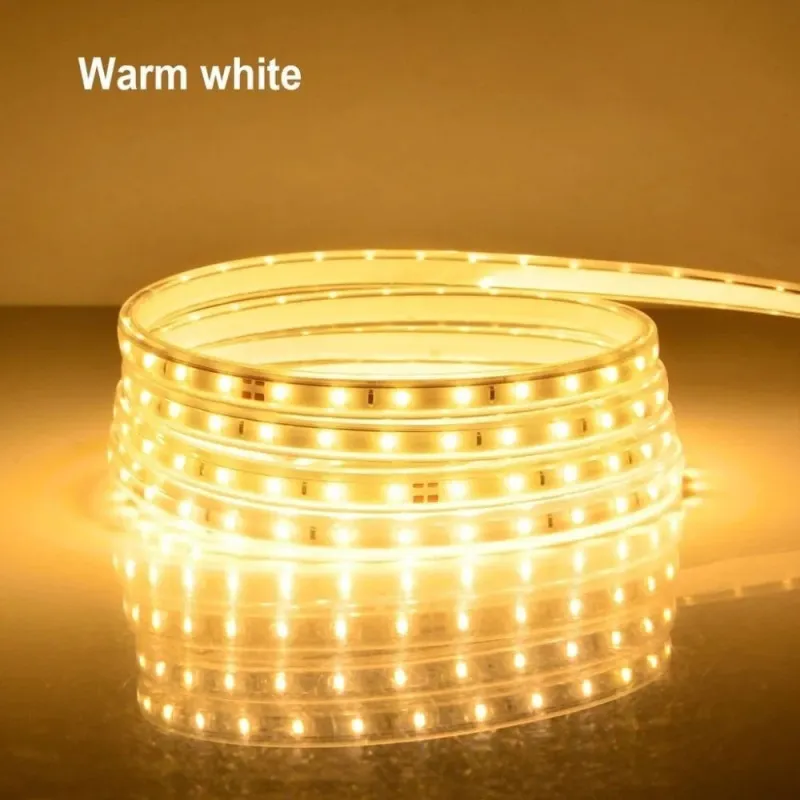 Bandă LED tip furtun SMD 2835, 220V, alb rece/alb cald, 50m–100m, interior/exterior