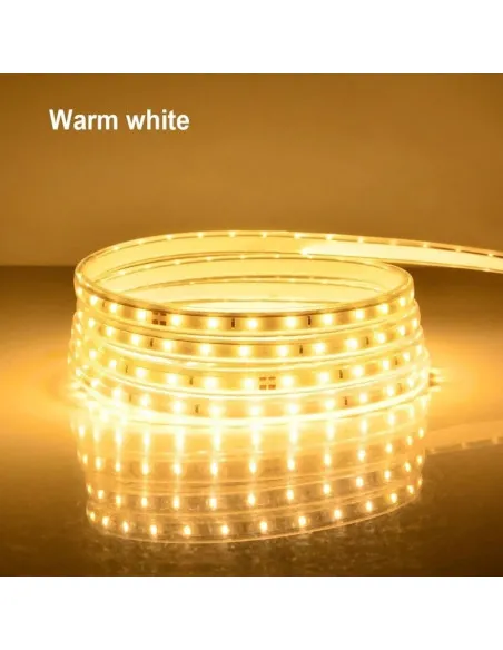 Bandă LED tip furtun SMD 2835, 220V, alb rece/alb cald, 50m–100m, interior/exterior