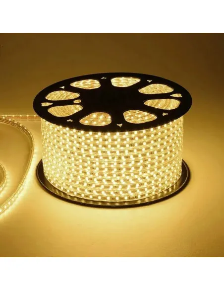 Bandă LED tip furtun SMD 2835, 220V, alb rece/alb cald, 50m–100m, interior/exterior