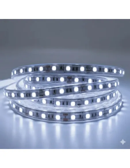 Bandă LED tip furtun SMD 2835, 220V, alb rece/alb cald, 50m–100m, interior/exterior