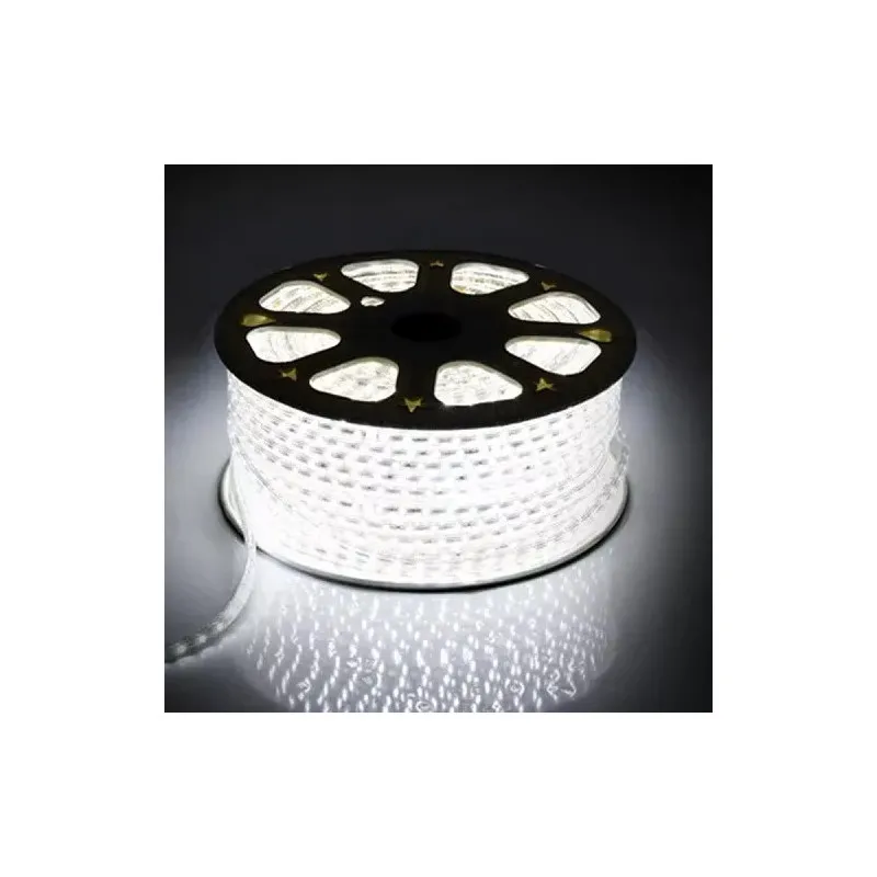 Bandă LED tip furtun SMD 2835, 220V, alb rece/alb cald, 50m–100m, interior/exterior