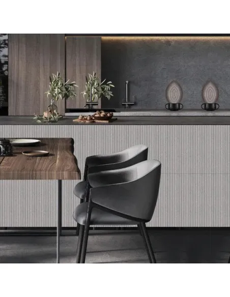 Tapet decorativ autoadeziv, aspect lemn vertical, 30x60cm, model 3D modern, pentru perete interior, imitatie riflaj