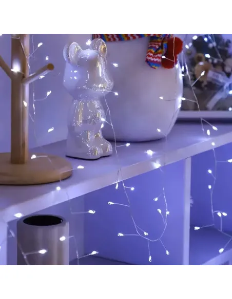 Rola Ghirlandă LED 600 Mini 30m – Fir ALB, Iluminat Interior/Exterior, diverse culori
