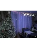 Perdea Luminoasă Cluster 3x3m, 900 LED-uri Alb Cald/Rece – Fir Subțire din Cupru | Decor Interior & Exterior