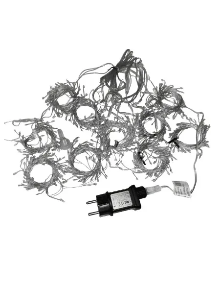 Perdea Luminoasă Cluster 3x3m, 900 LED-uri Alb Cald/Rece – Fir Subțire din Cupru | Decor Interior & Exterior