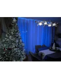Perdea Luminoasă Cluster 3x3m, 900 LED-uri Alb Cald/Rece – Fir Subțire din Cupru | Decor Interior & Exterior