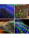 Instalatie tip plasa 3x3m, 8 jocuri de lumini, interconectabila, IP44, diverse culori