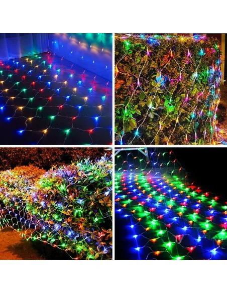Instalatie tip plasa 3x3m, 8 jocuri de lumini, interconectabila, IP44, diverse culori