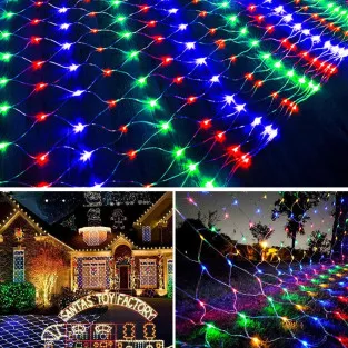 Instalatie tip plasa 3x3m, 8 jocuri de lumini, interconectabila, IP44, diverse culori 2