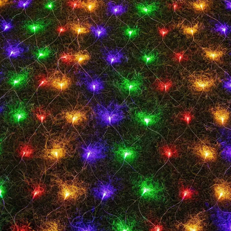 Instalatie tip plasa 3x3m, 8 jocuri de lumini, interconectabila, IP44, diverse culori