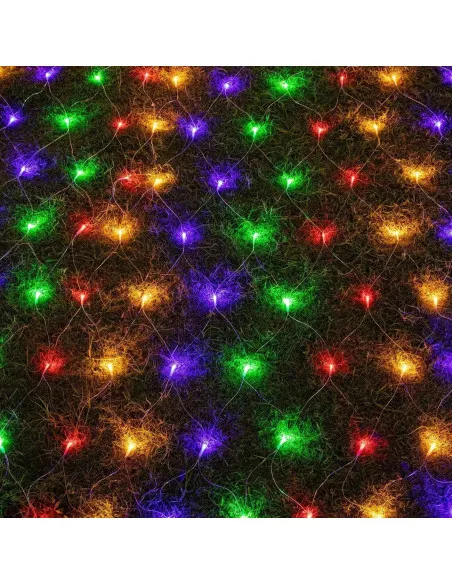 Instalatie tip plasa 3x3m, 8 jocuri de lumini, interconectabila, IP44, diverse culori