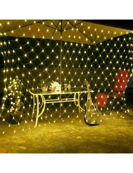 Instalatie tip plasa 3x3m, 8 jocuri de lumini, interconectabila, IP44, diverse culori