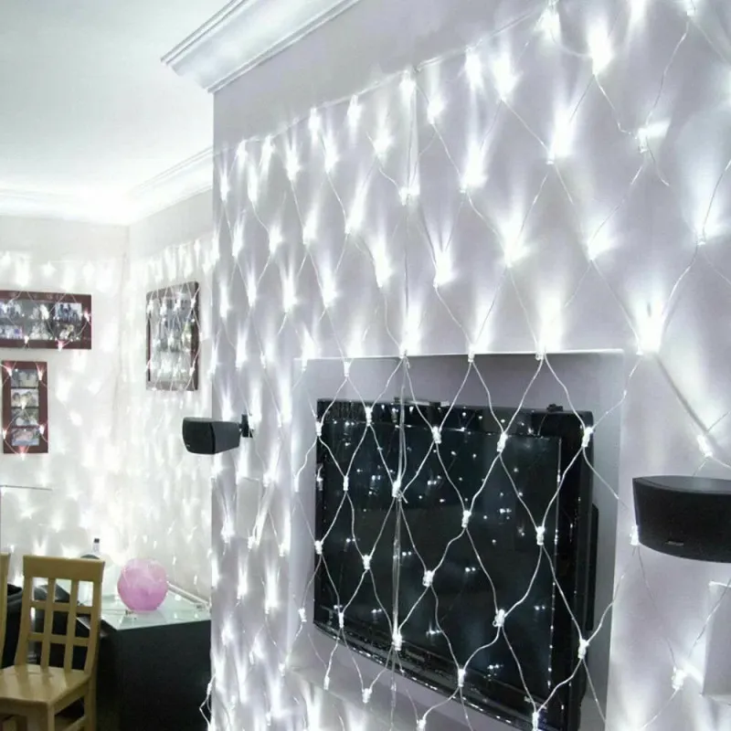 Instalatie tip plasa 3x3m, 8 jocuri de lumini, interconectabila, IP44, diverse culori