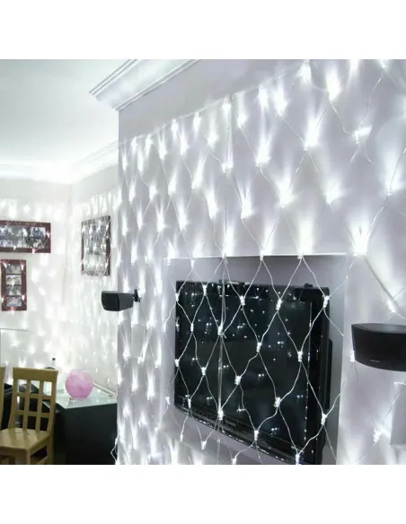 Instalatie tip plasa 3x3m, 8 jocuri de lumini, interconectabila, IP44, diverse culori