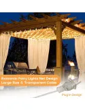 Instalatie tip plasa 3x3m, 8 jocuri de lumini, interconectabila, IP44, diverse culori