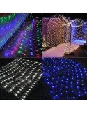 Instalatie tip plasa 3x3m, 8 jocuri de lumini, interconectabila, IP44, diverse culori