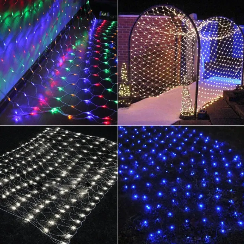 Instalatie tip plasa 3x3m, 8 jocuri de lumini, interconectabila, IP44, diverse culori