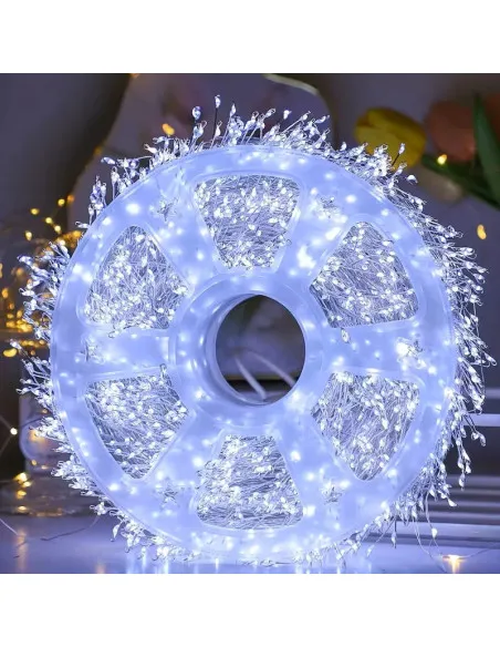 Rola Ghirlandă LED 1000 Mini 50m – Fir ALB, Iluminat Interior/Exterior, diverse culori