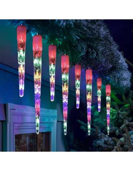 Instalatie SOLARA tip turturi de gheata cu led, 3M, IP44, diverse culori