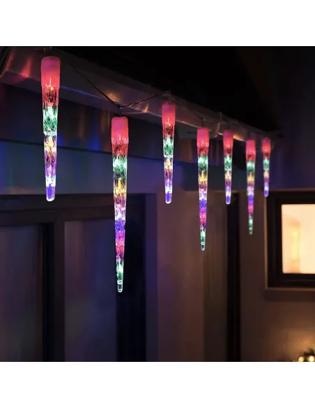 Instalatie SOLARA tip turturi de gheata cu led, 3M, IP44, diverse culori
