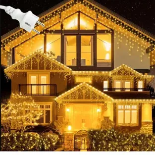 Instalație LED Exterior Premium 23.5m – 500 LED Franjuri/Turturi cu Flash 2