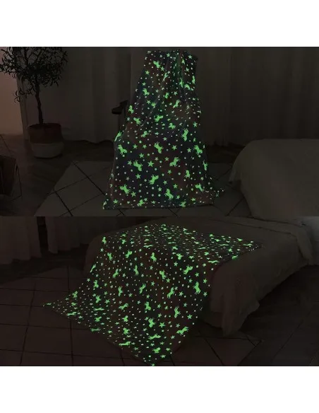 Patura magic blanket pentru copii, luminoasa si pufoasa, efect fosforescent